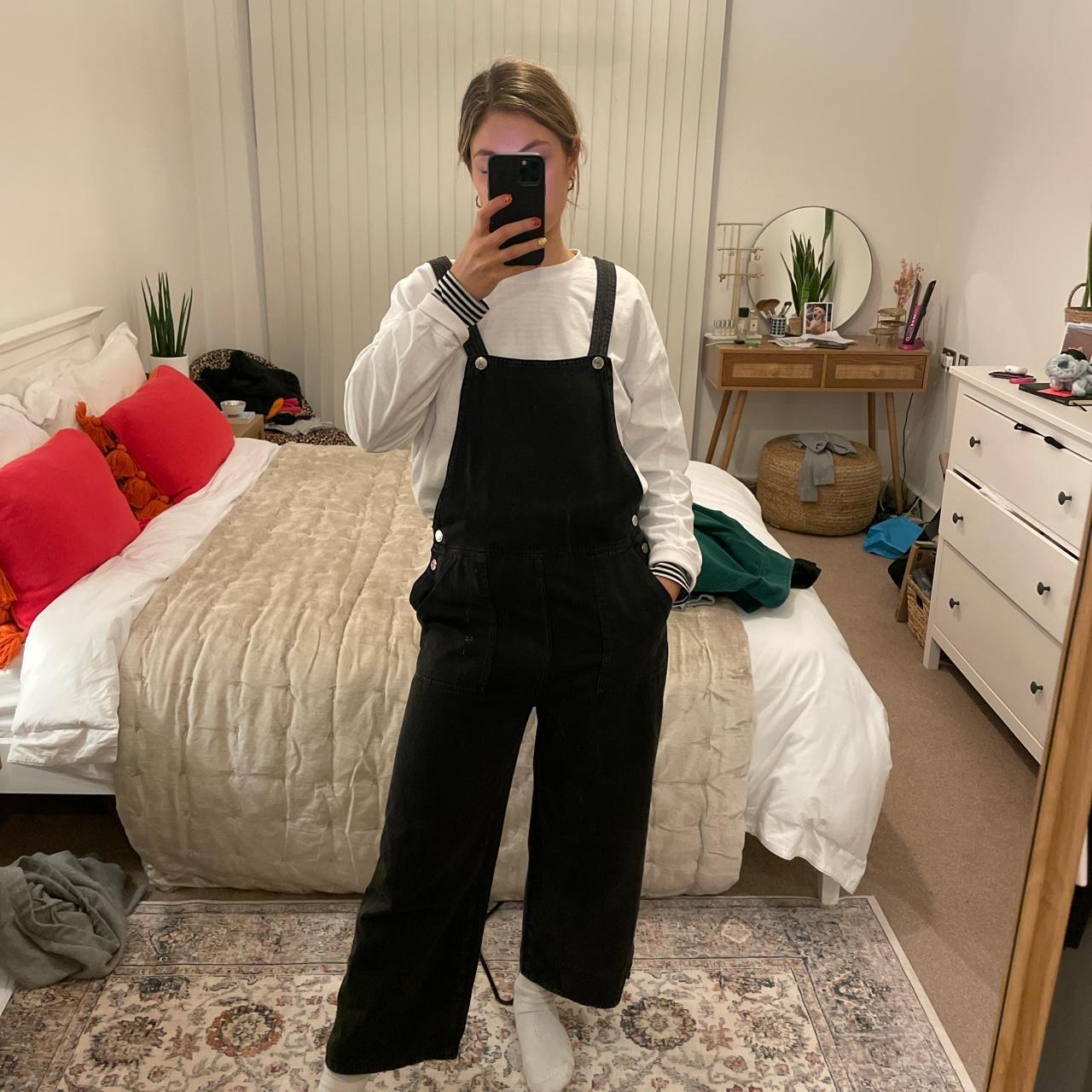 Monki black hot sale dungarees