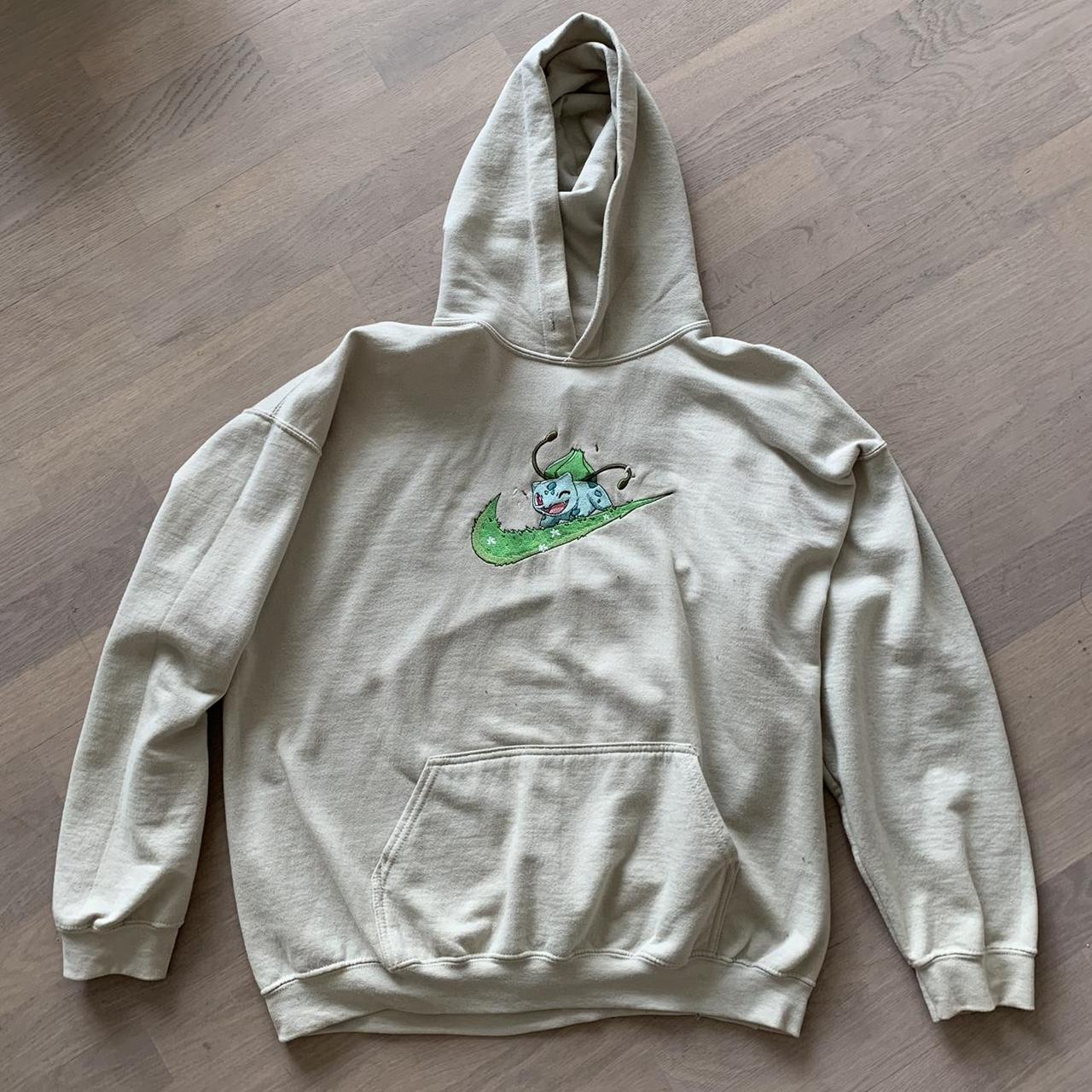 Nike x Pokemon Bulbasaur / Bisasan Hoodie Customized... Depop