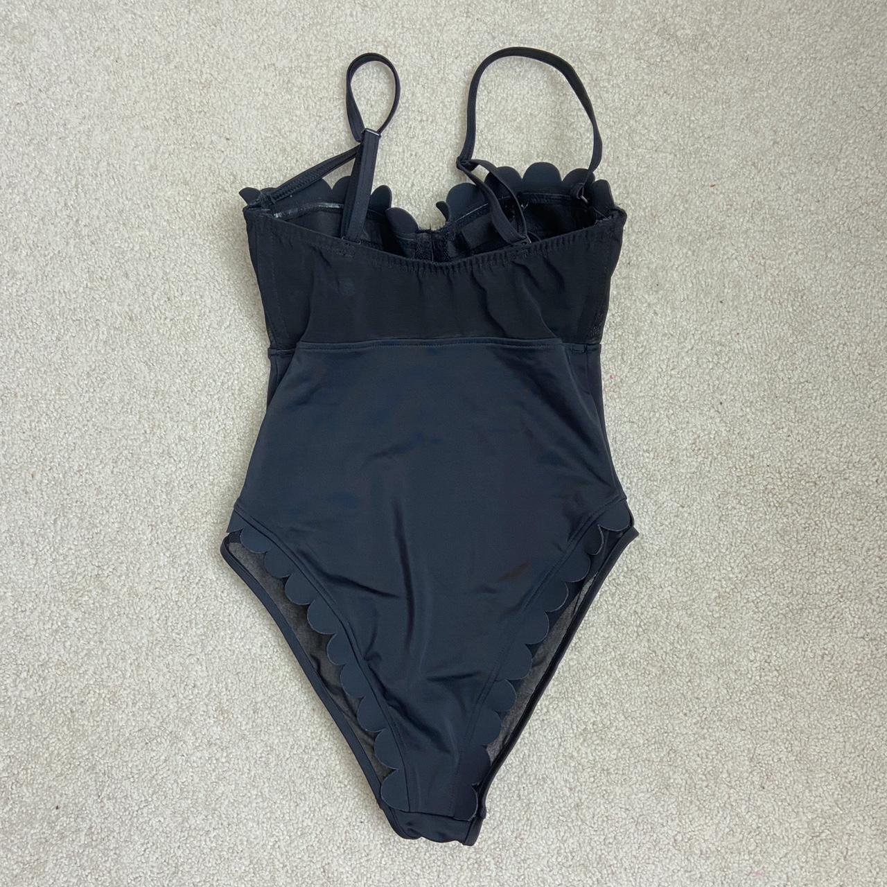 ASOS black scallop one-piece swimsuit! Super cute,... - Depop