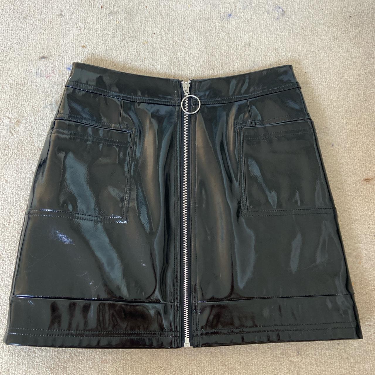 Topshop 2024 vinyl skirt