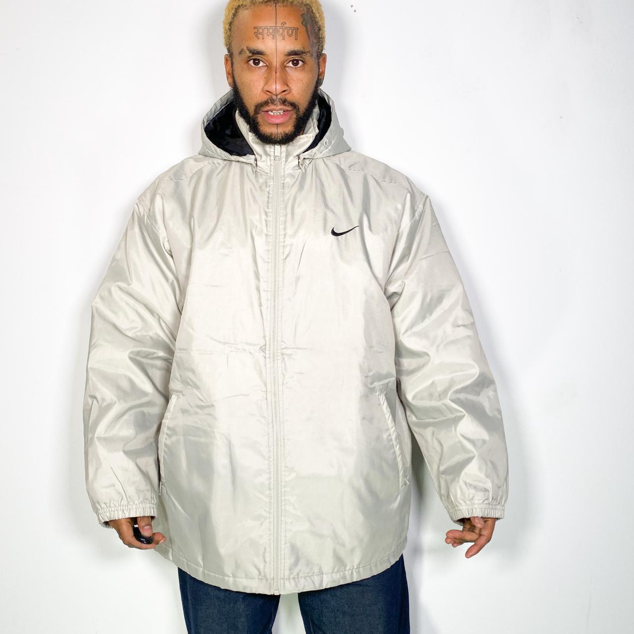 nike cream puffer coat