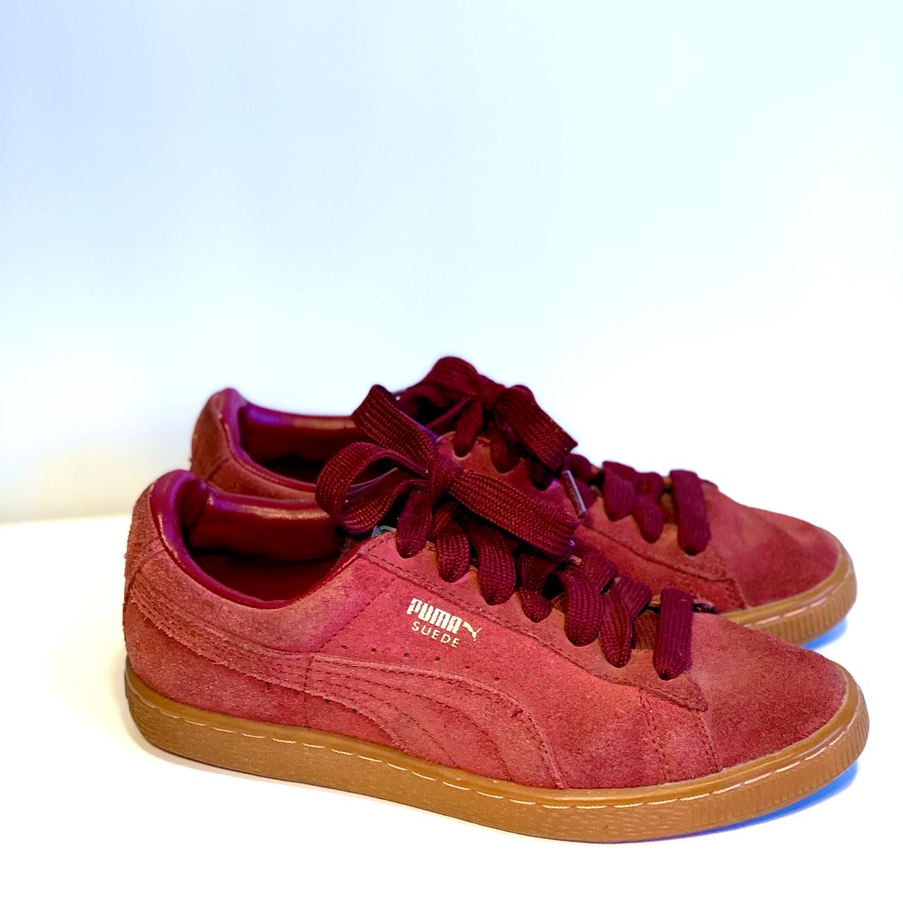 Puma burgundy outlet and gold