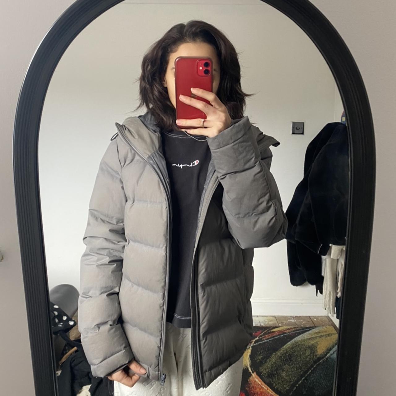 Grey Uniqlo jacket Been worn more than few times -... - Depop