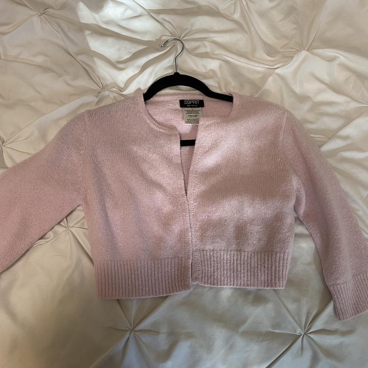 Espirit Women's Pink Cardigan Depop