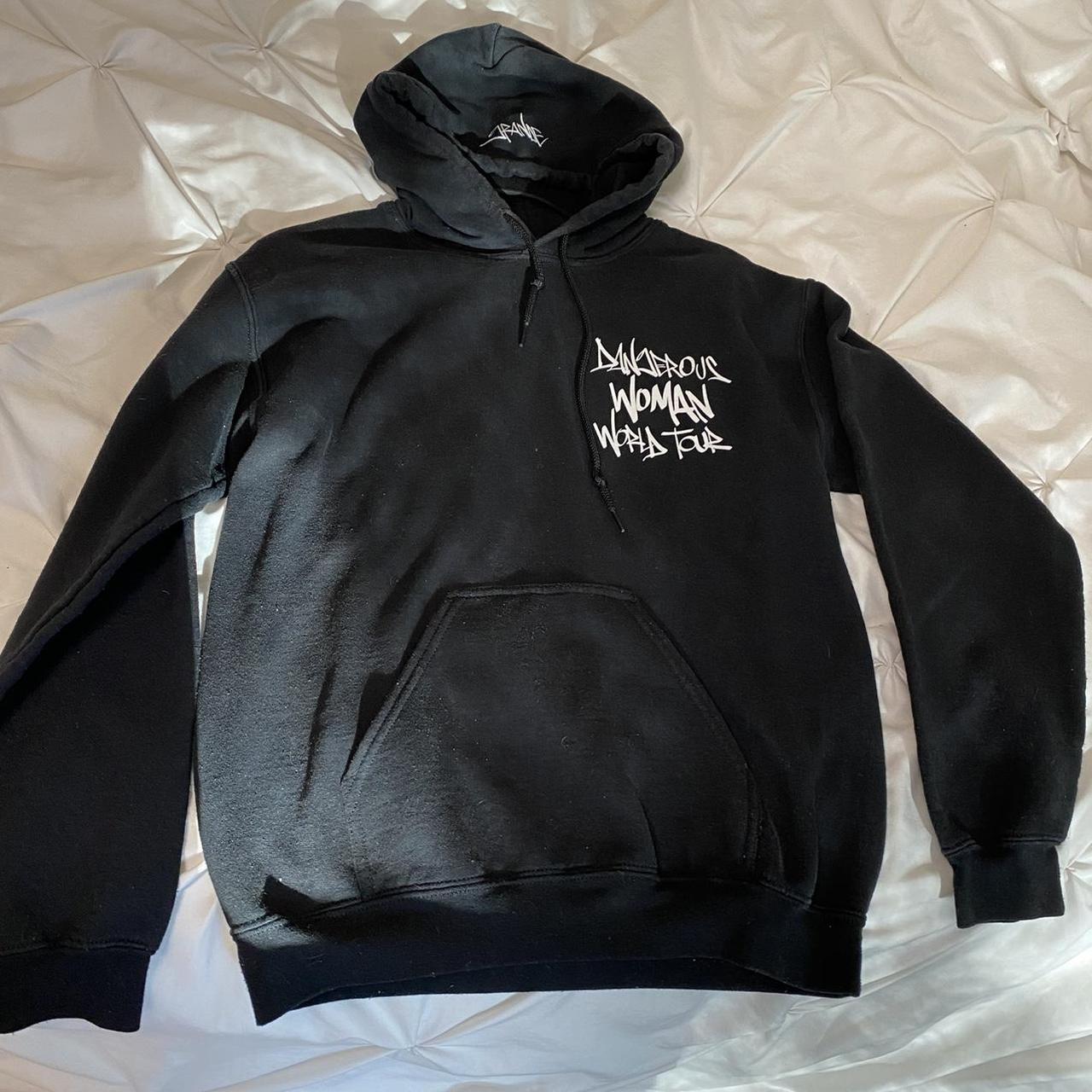 Ariana Grande Women's Black Hoodie | Depop