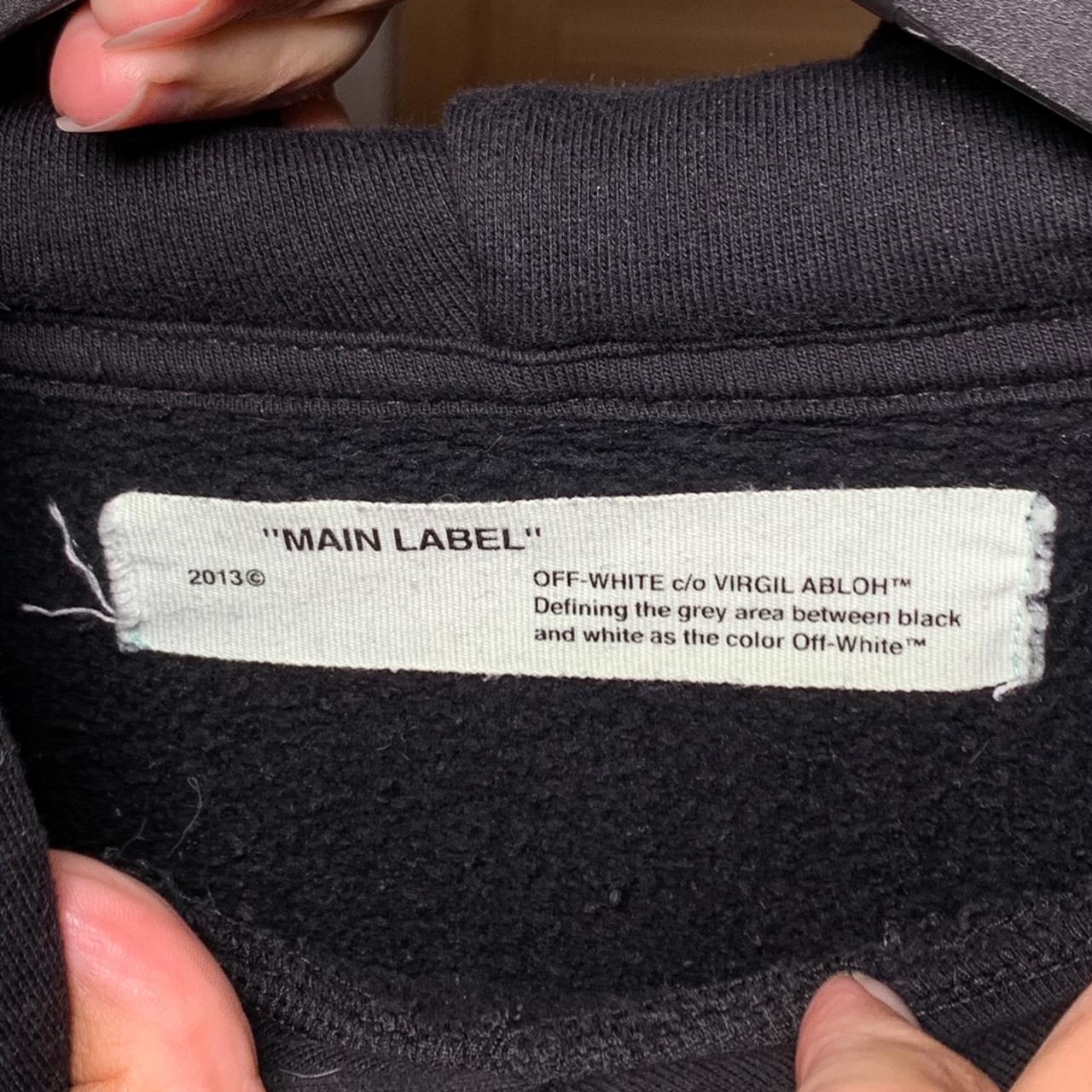 Off white main 2025 label 2013 hoodie