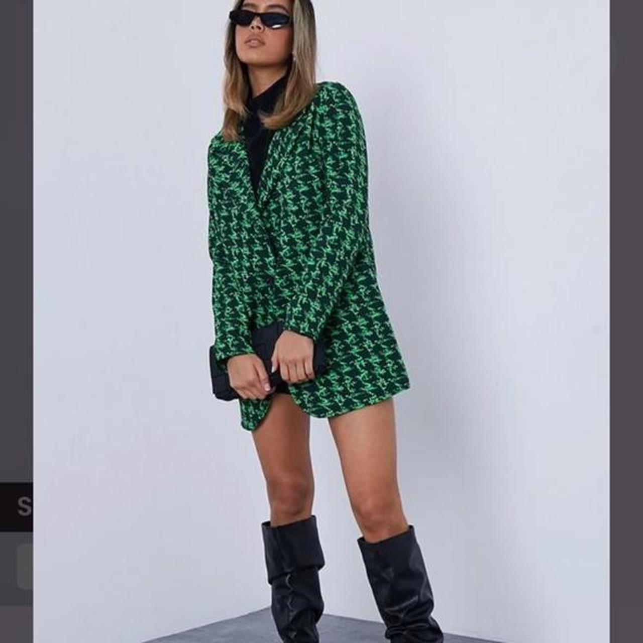 I Saw It First Green and black Dogtooth