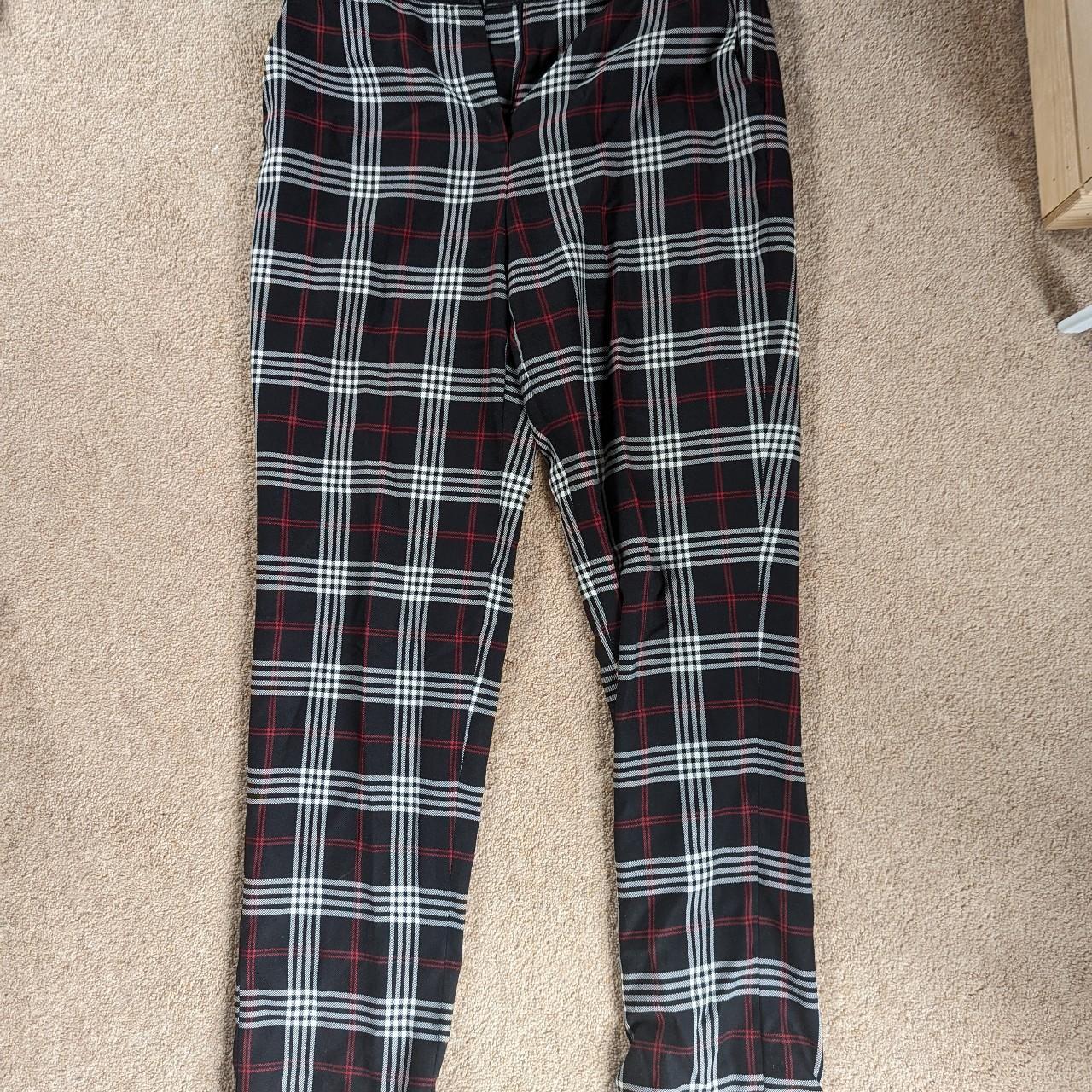 Men's Black and Red Trousers | Depop