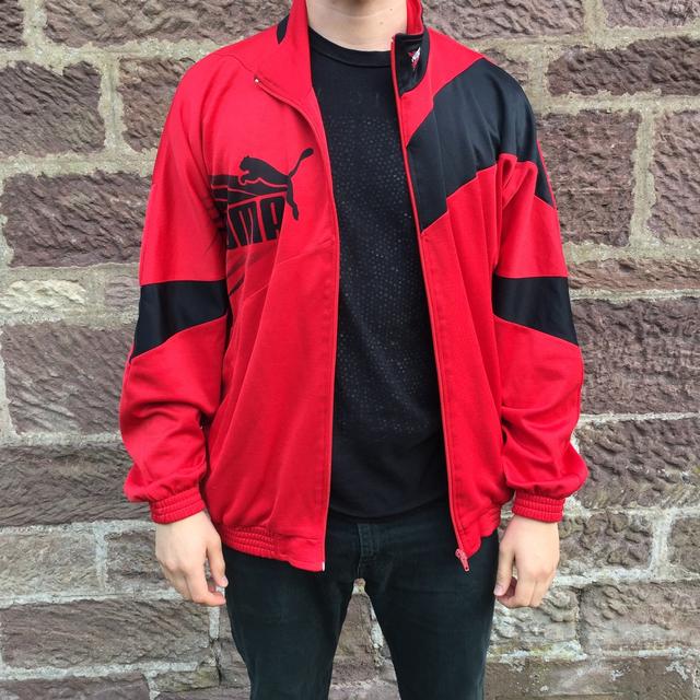 red and black puma tracksuit