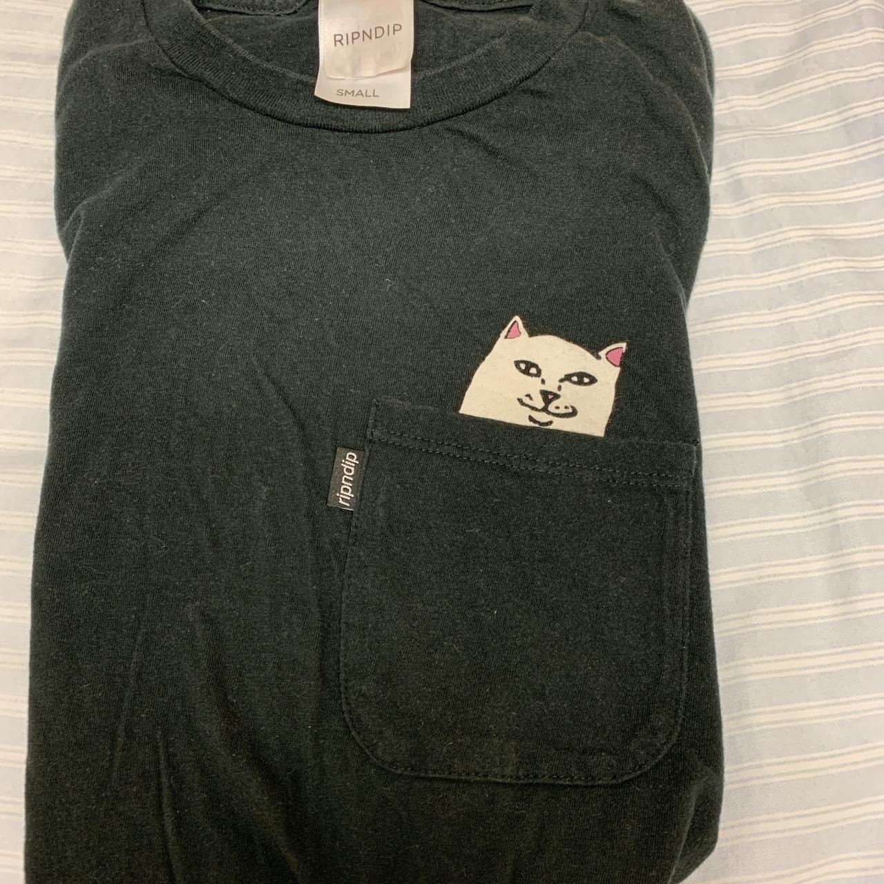 Ripndip Black cat middle finger shirt - Depop