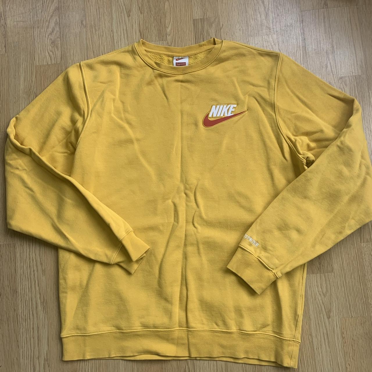 Supreme x nike outlet crewneck mustard