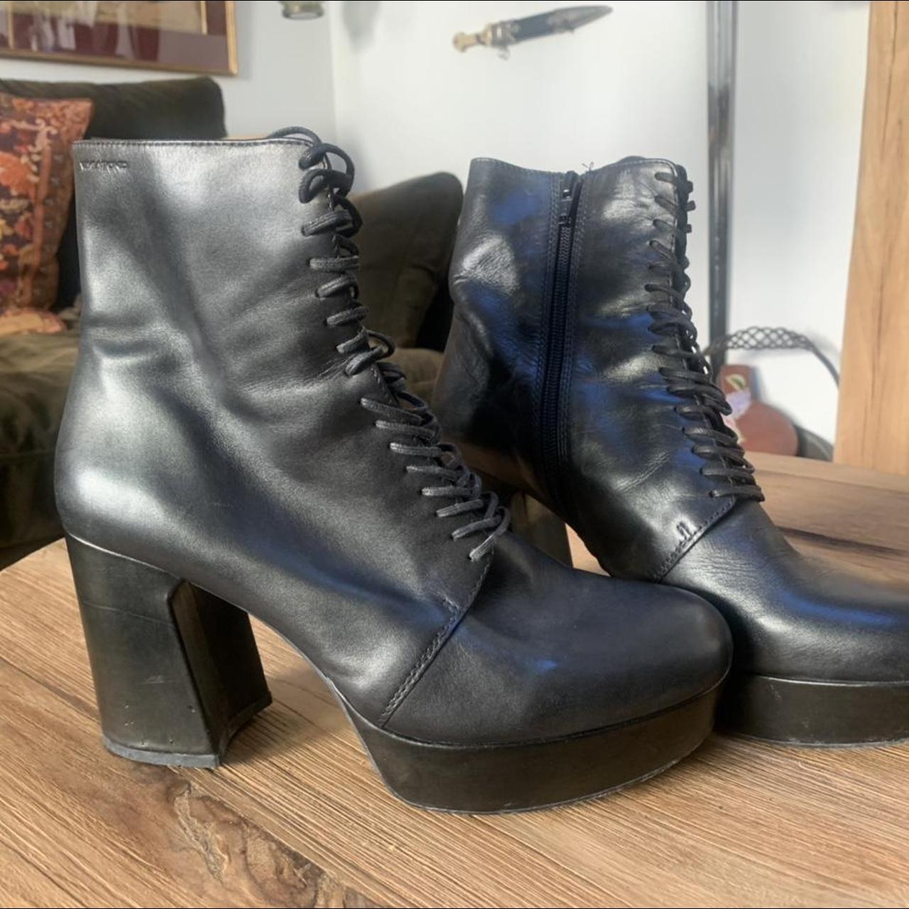 Beautiful Victorian gothic heeled boots by Vagabond.... - Depop