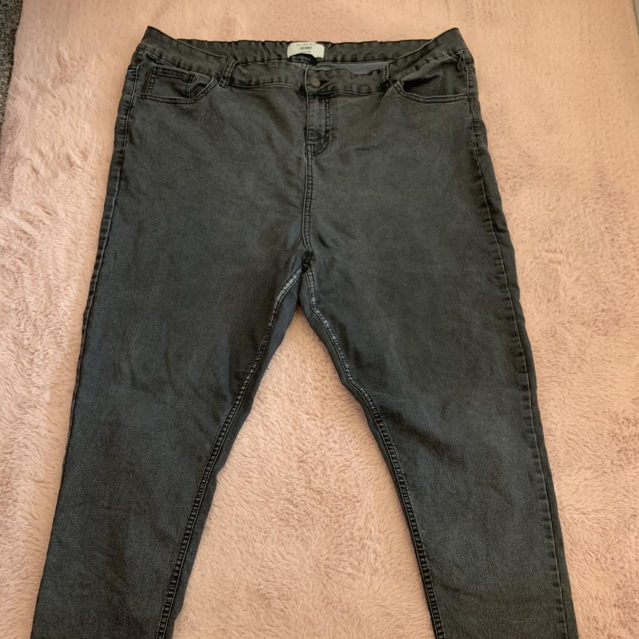 Black washed skinny jeans. High waisted with pockets... - Depop