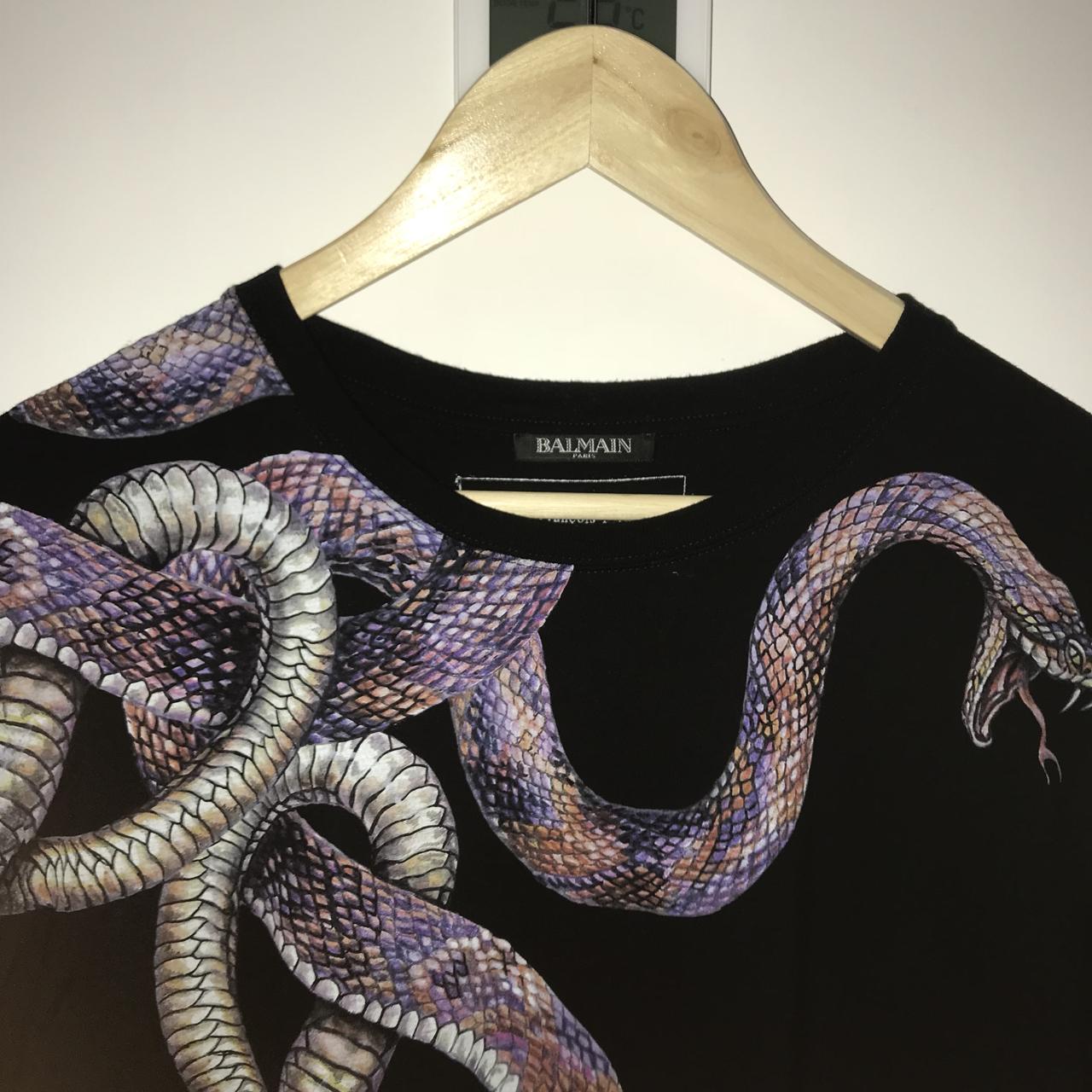 BALMAIN snake black long sleeve ls tee Crazy