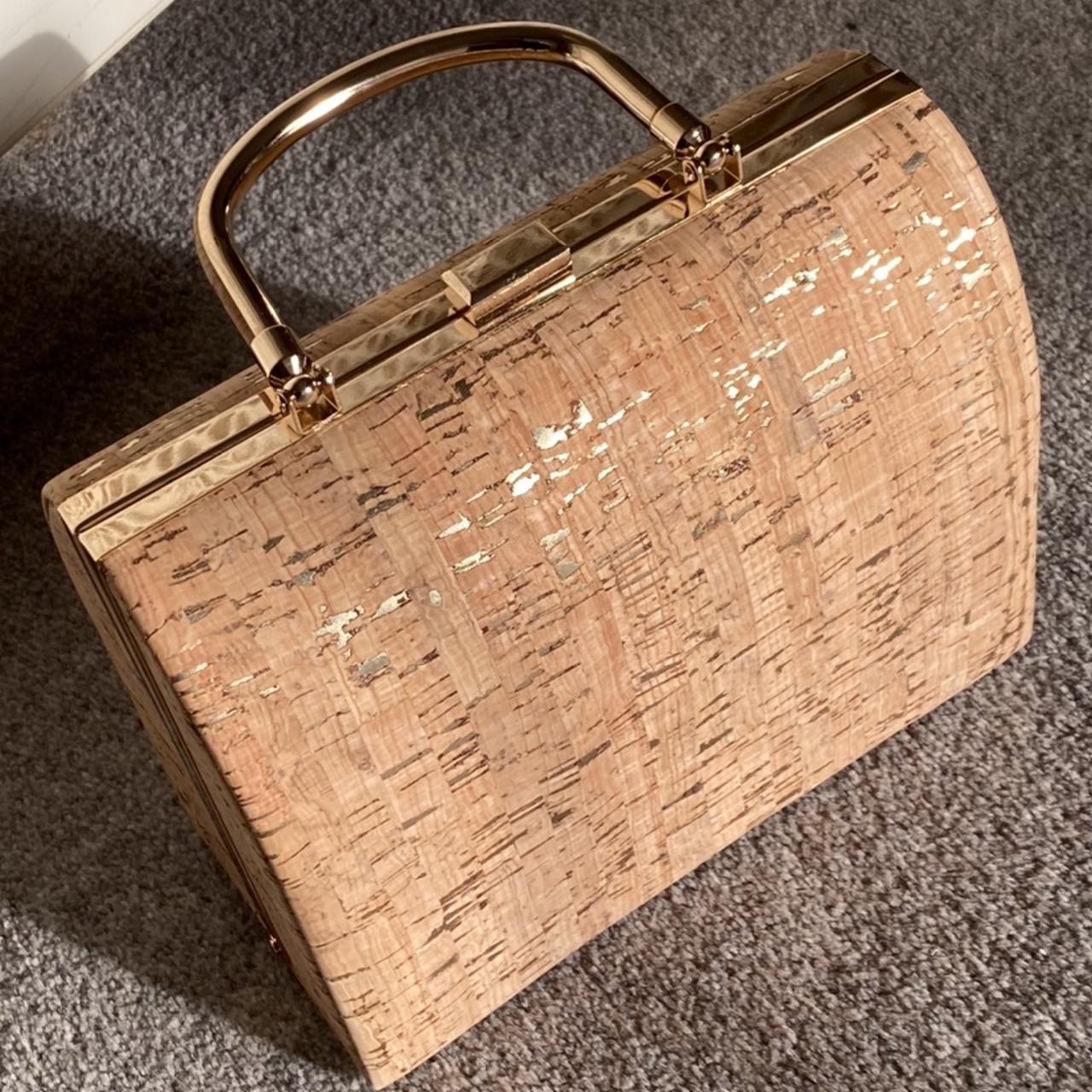 cute cork fabric bag from d'margeaux new york //... Depop