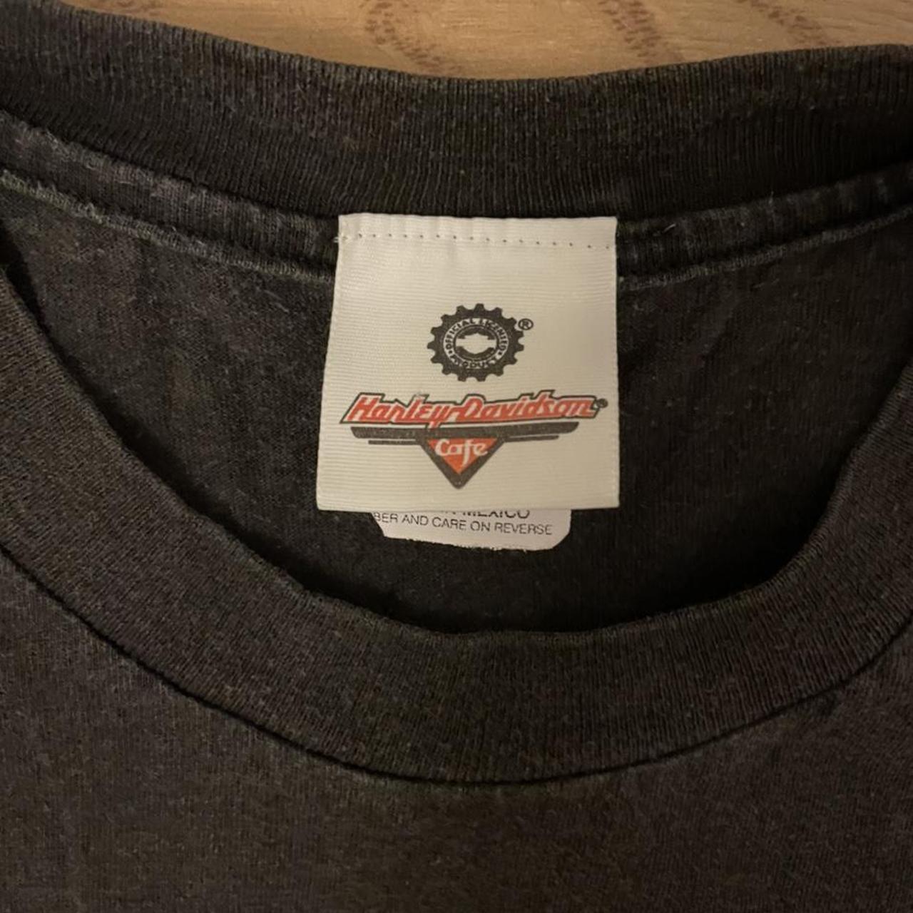 Vintage Harley Davidson Cafe graphic logo T-shirt,... - Depop