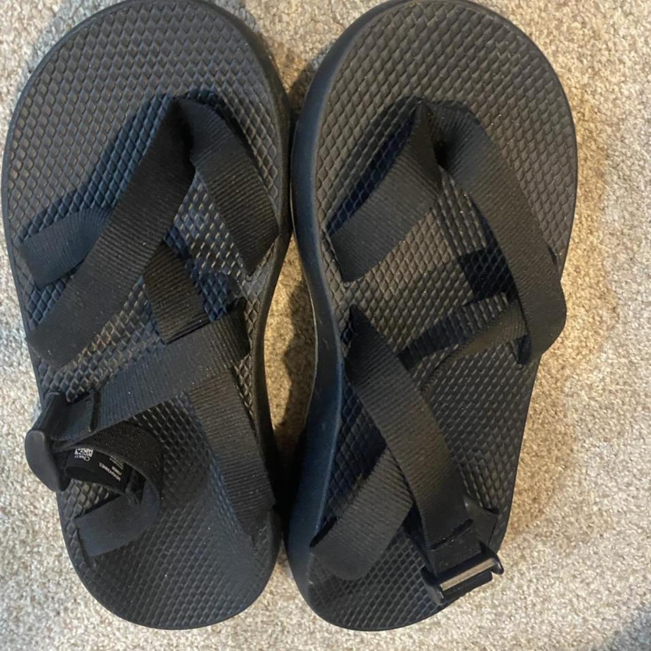 Mens Chaco 10 black No back heel strap slide ons Depop