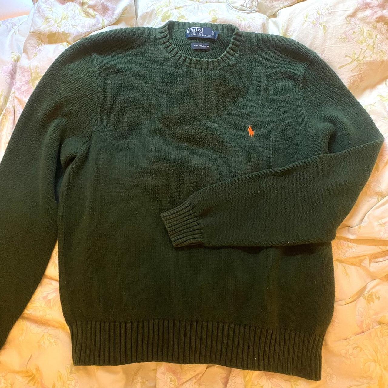 Super cute forest green Polo Ralph Lauren Sweater.... - Depop