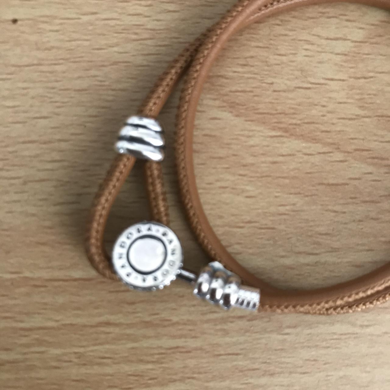 Pandora golden tan leather on sale bracelet