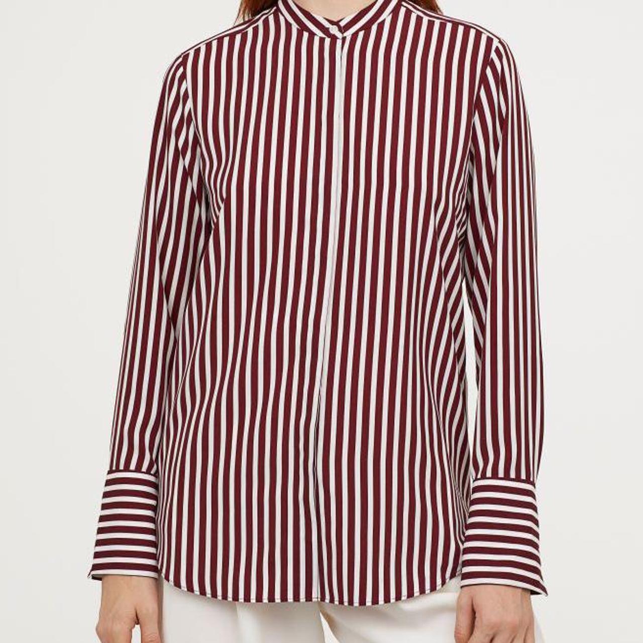 h&m striped blouse