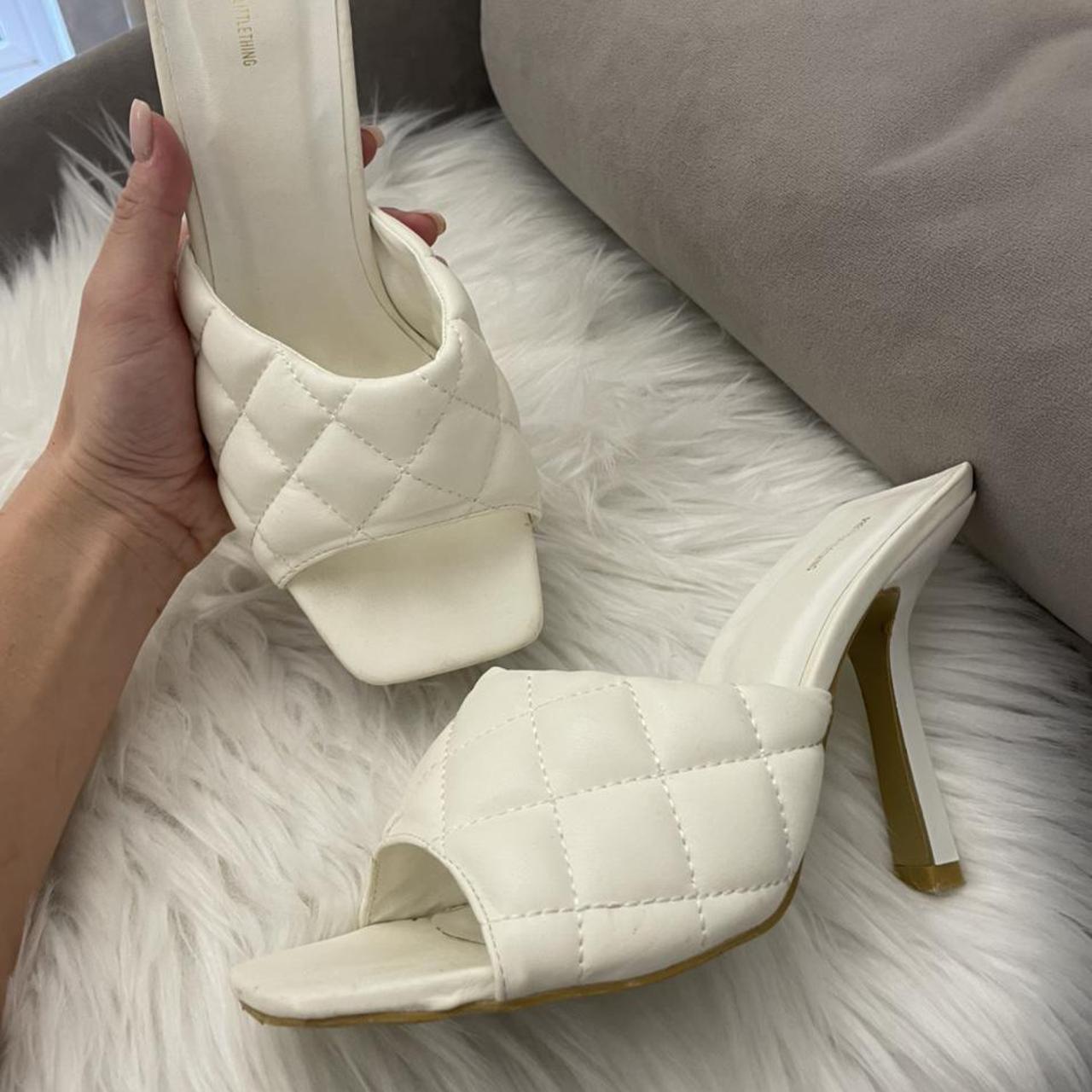 plt white heels