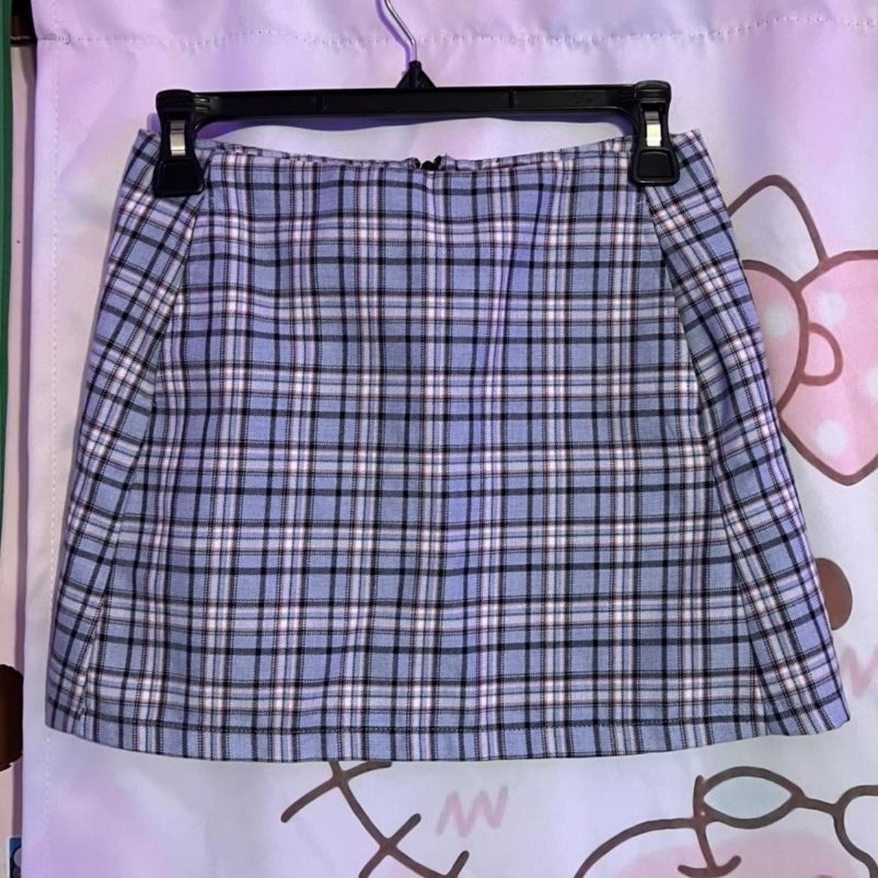 BABY BLUE PLAID MINI SKIRT FROM URBAN OUTFITTERS