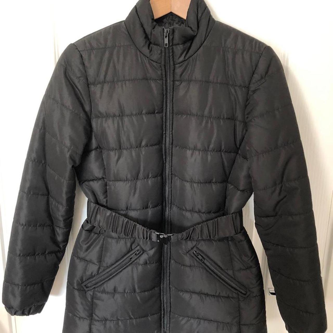 French Connection black quilted jacket, Size 6,... - Depop