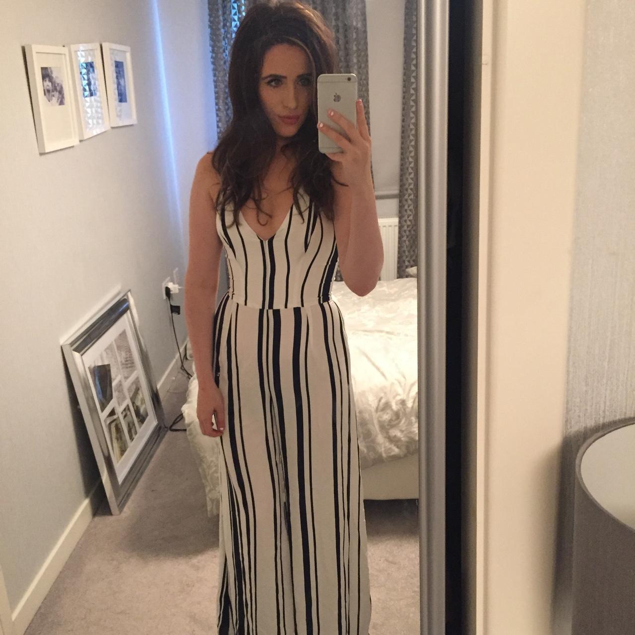 river island stripe jumpsuit