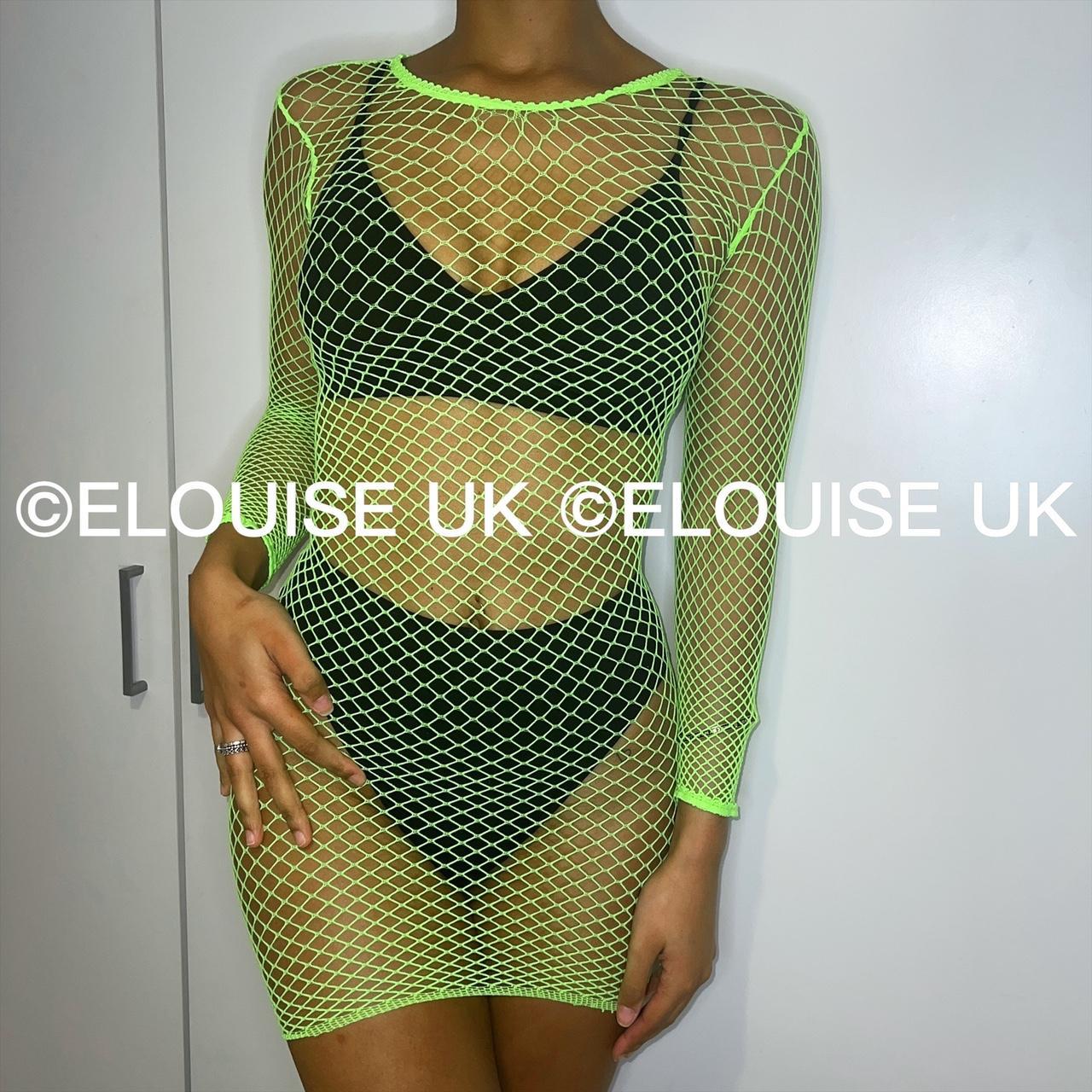 Fishnet dress outlet neon