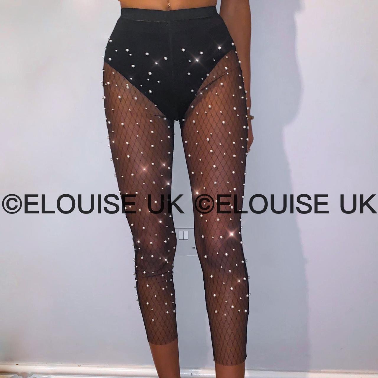BLACK PEARL TROUSERS LEGGINGS. Sheer mesh trousers.... Depop