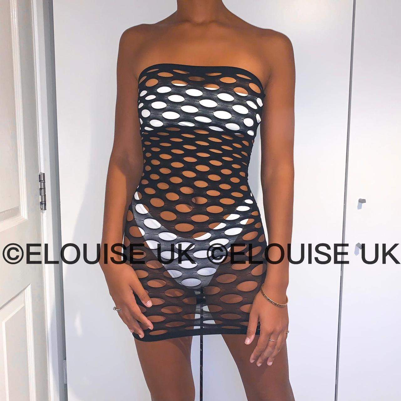 Black fishnet dress clearance festival