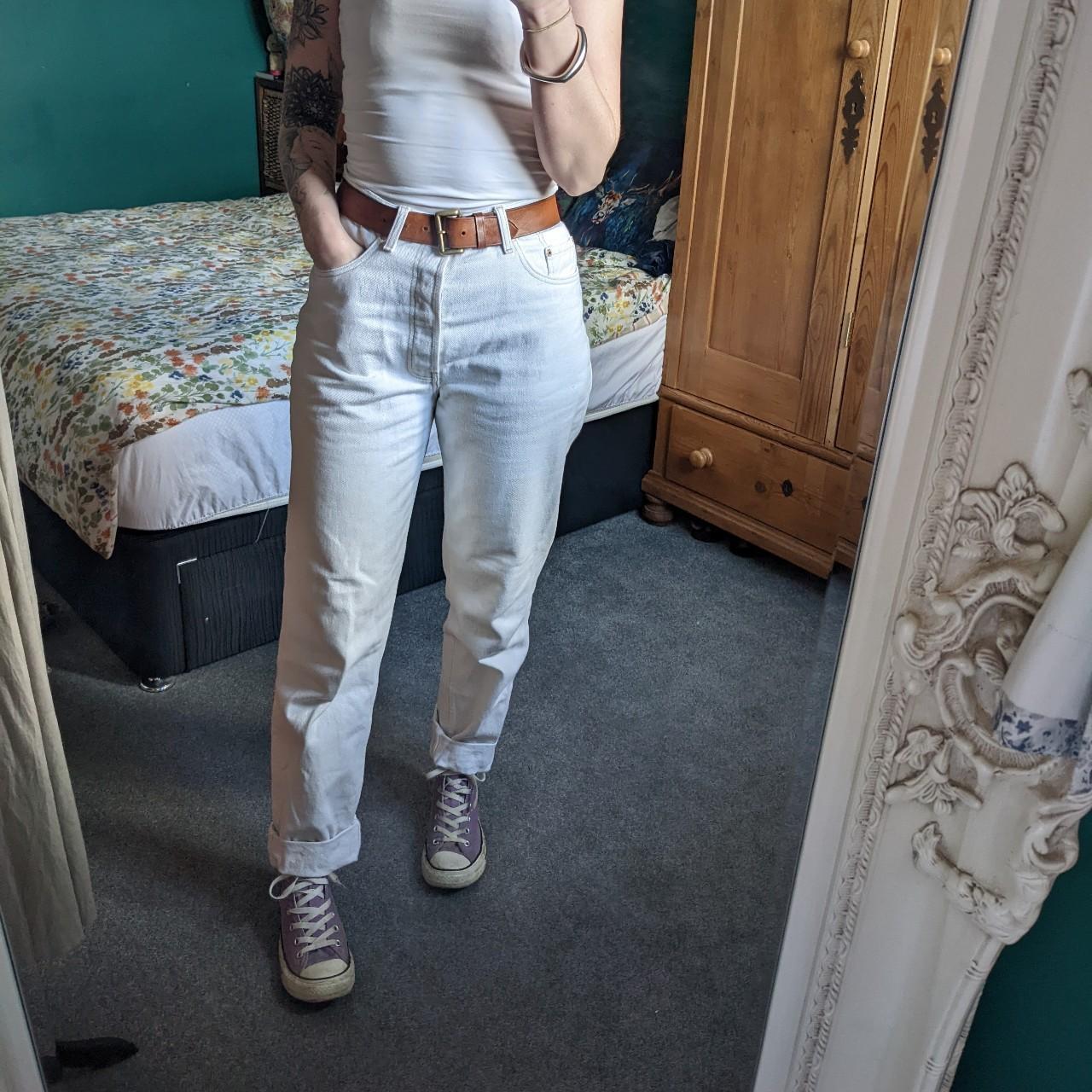 vintage white levis jeans