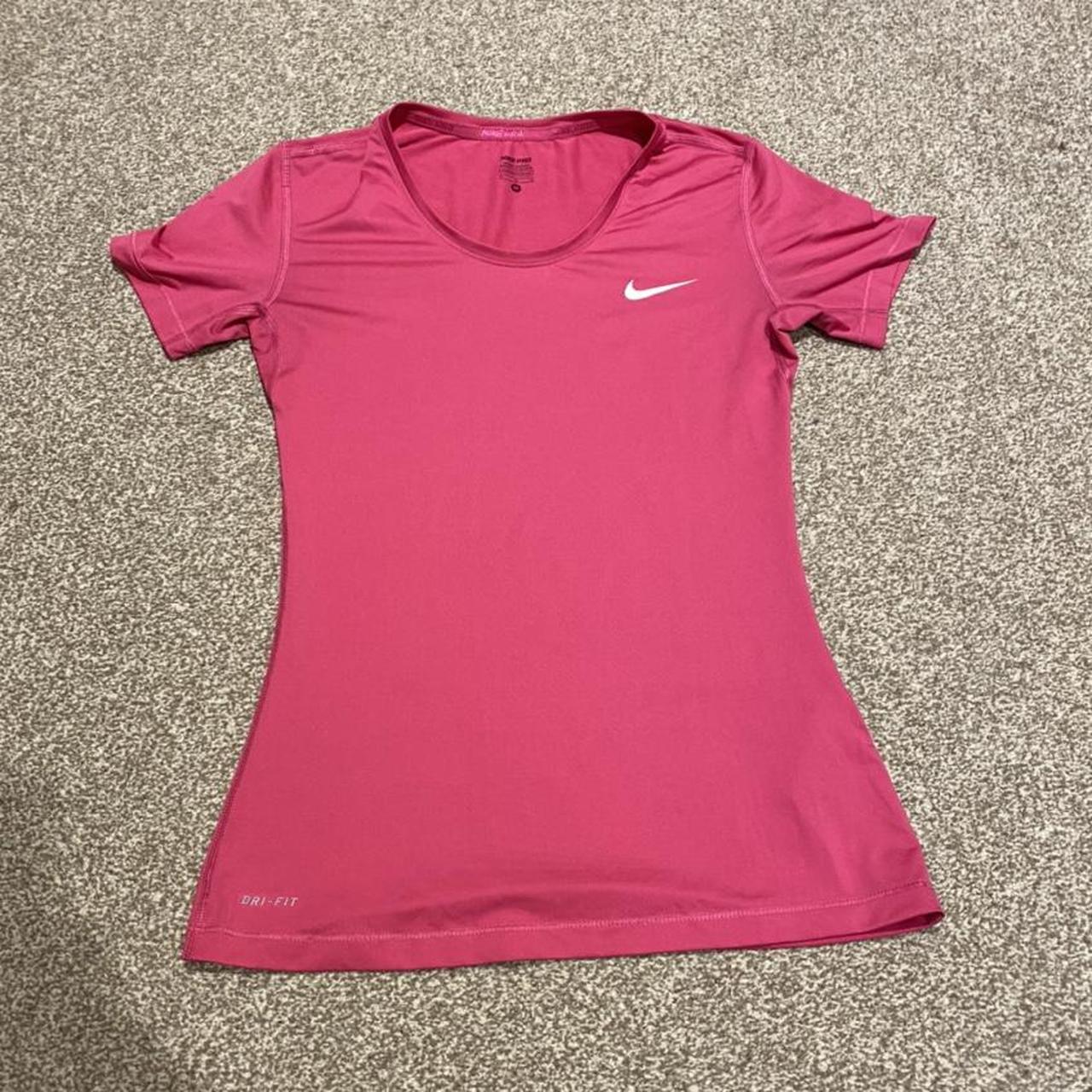 Nike Pink Dri-Fit Training Top. Size medium, worn... - Depop