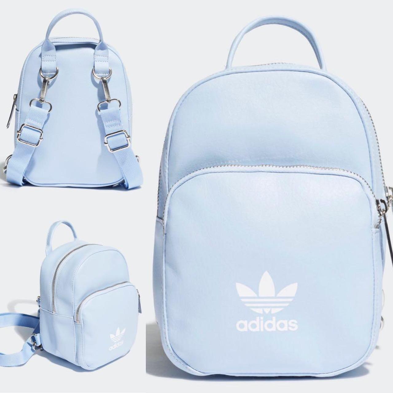 light blue adidas backpack