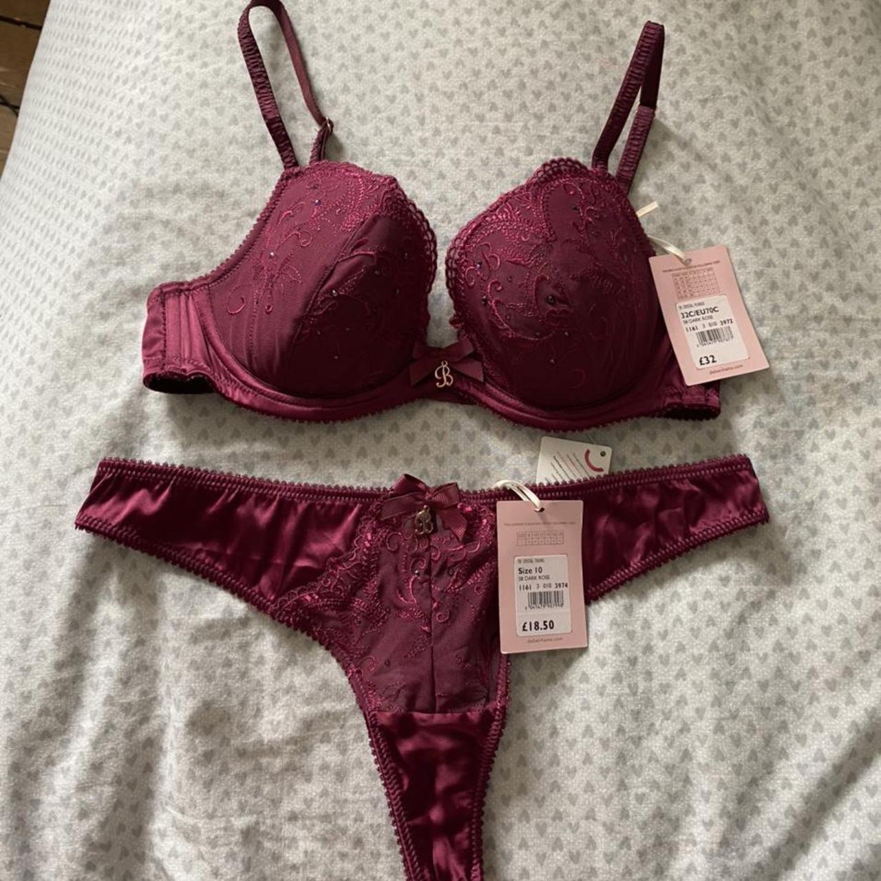 BNWT Ted Baker Underwear Set Seamless Ribbed Large Bra Top & Knickers