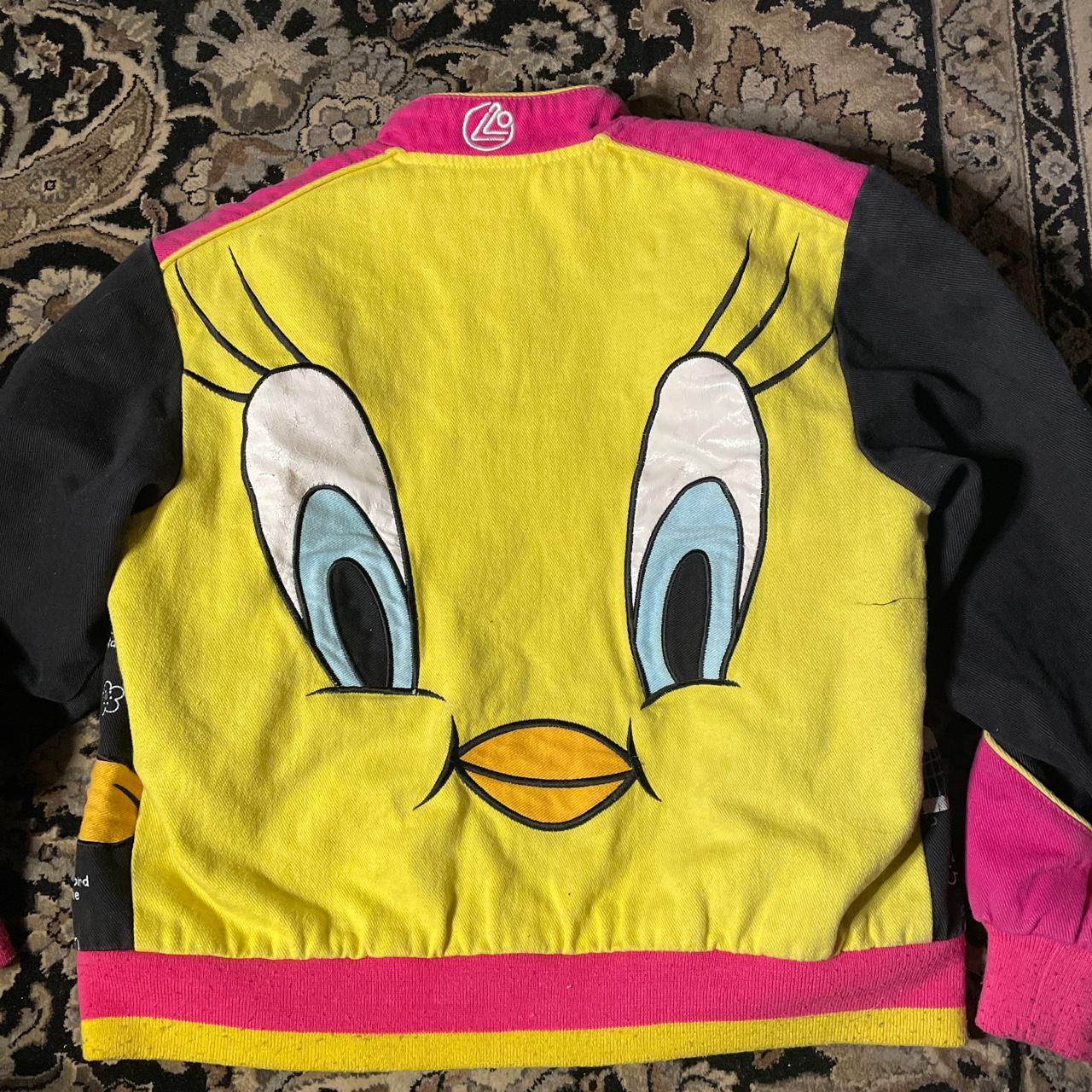 LOT 29 VINTAGE TWEETY BIRD RACER JACKET (fits... - Depop