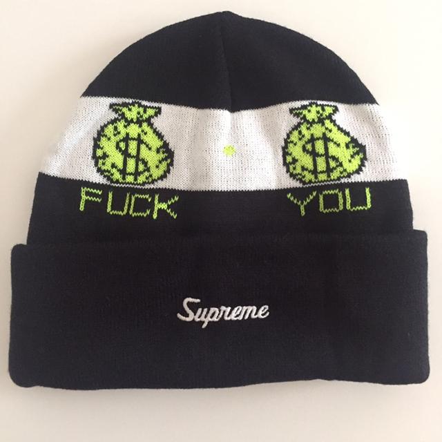 Supreme “Fuck You Pay Me” Beanie FW19 Only... - Depop