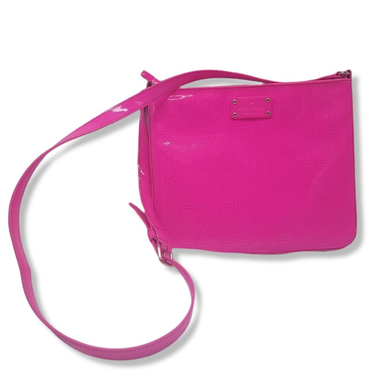 NEON PINK HEART CROSSBODY BAG •brand - kate... - Depop