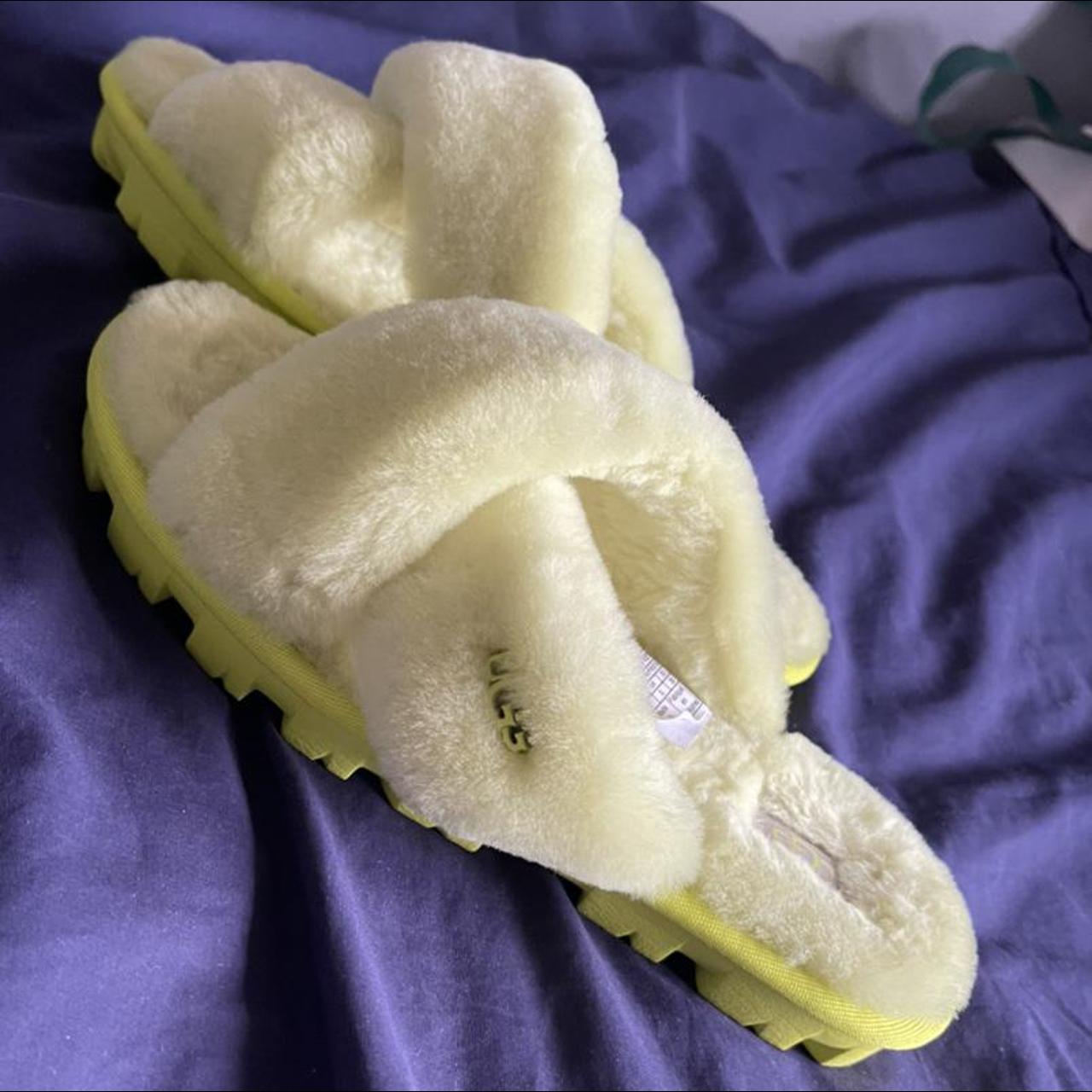 Lime green Ugg slippers. Never worn. ugg... Depop