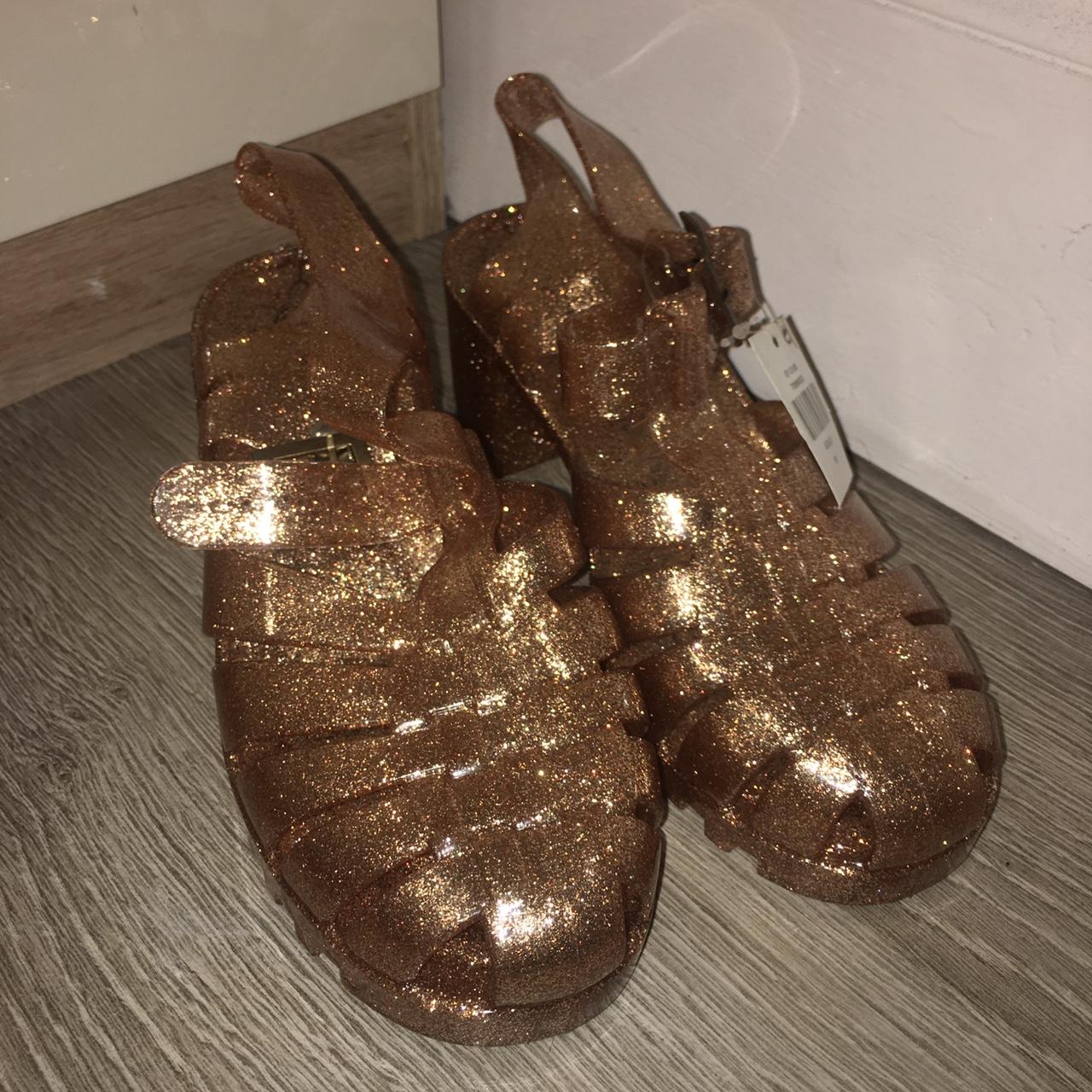 glitter jelly shoes