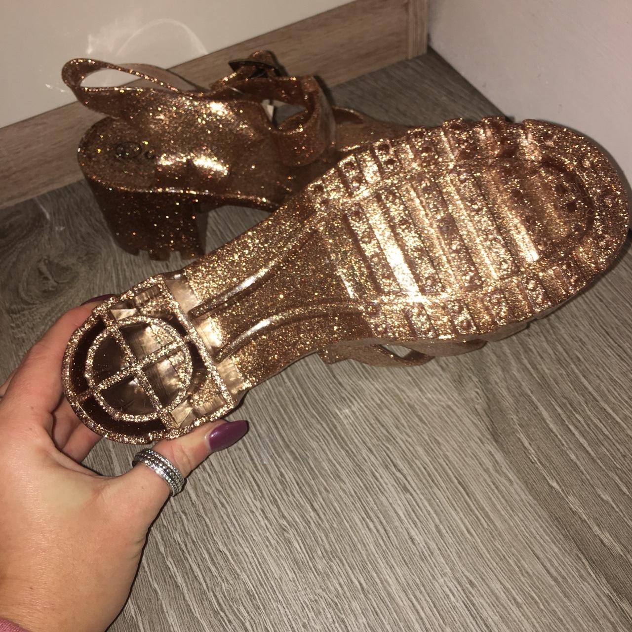 glitter jelly shoes for adults