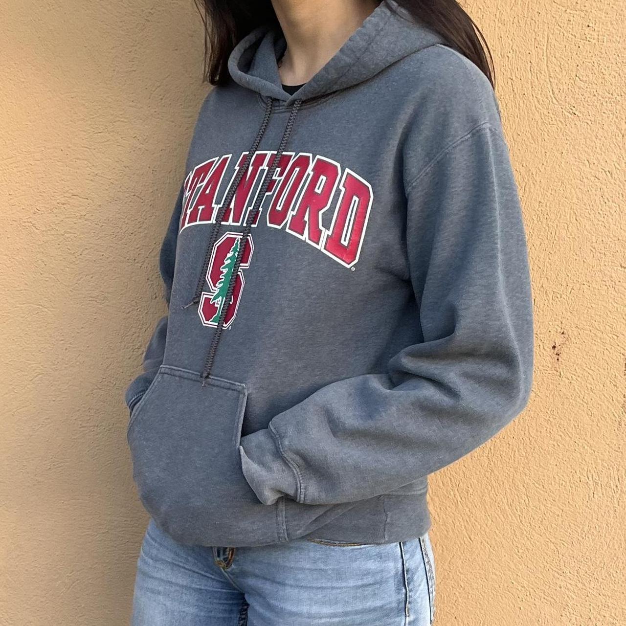 Gildan Women's Grey And Red Hoodie 