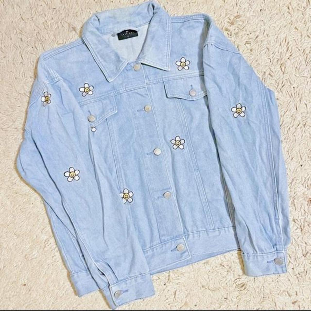 lazy oaf daisy denim jacket Sz M/L. Worn once, like... Depop