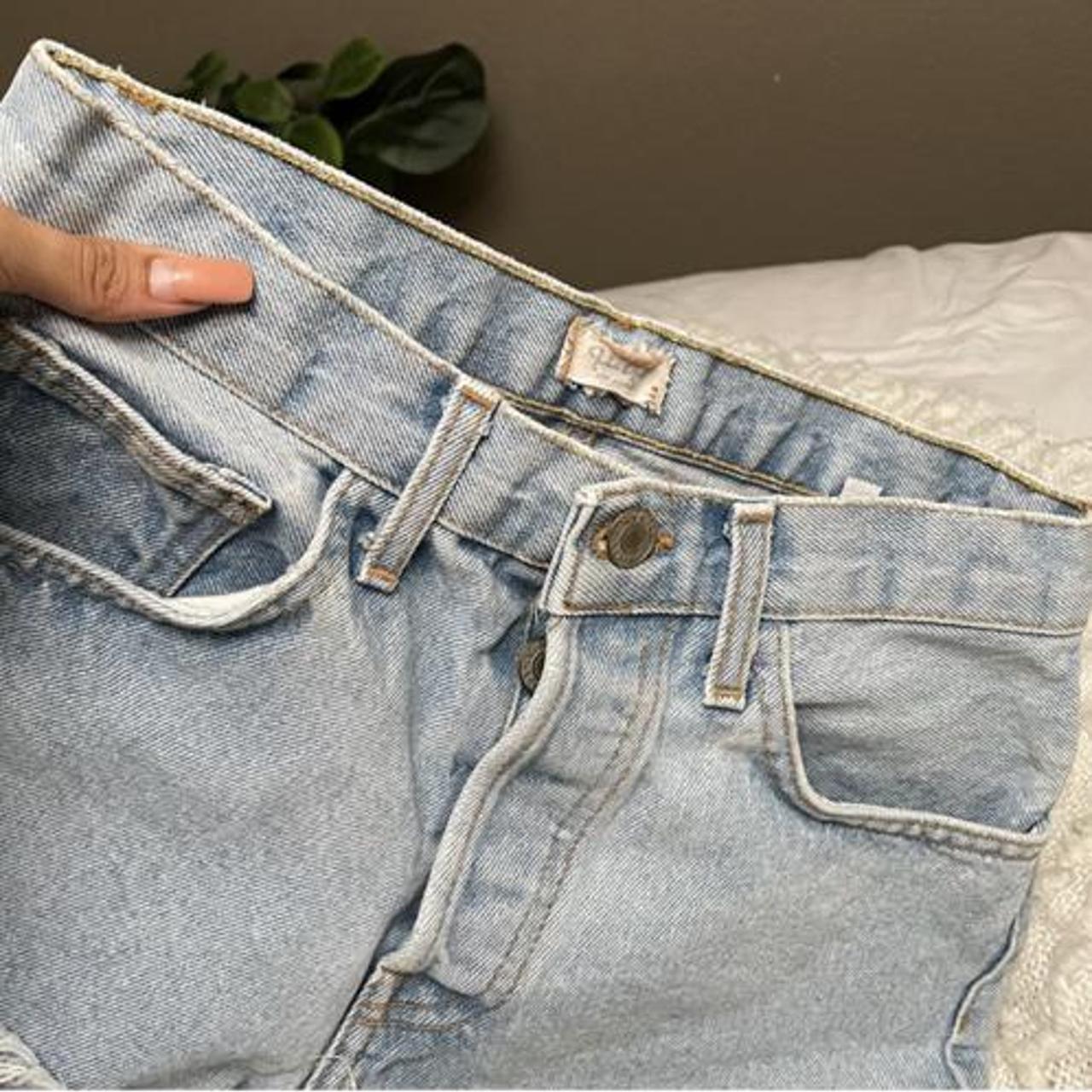 Brandy Melville High Waisted Jean Denim Shorts From... Depop
