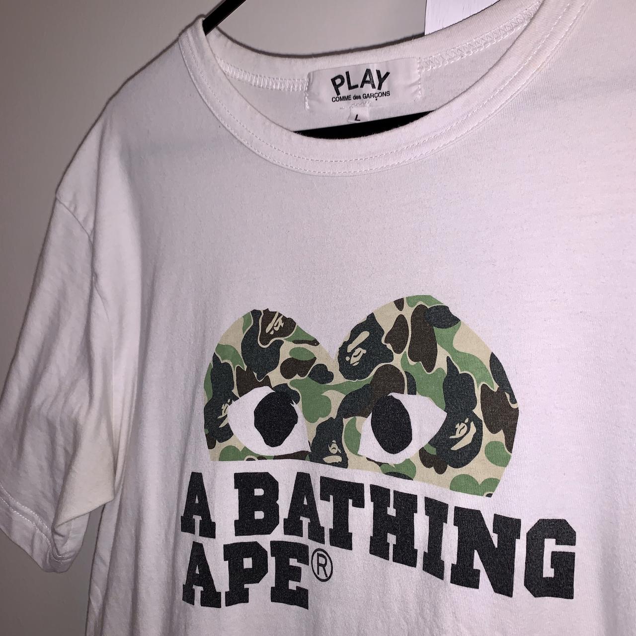 Bape x Comme des Garçons T-shirt size Large - fits | Depop