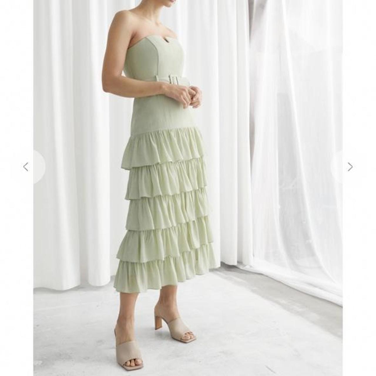 and other stories sage green dress