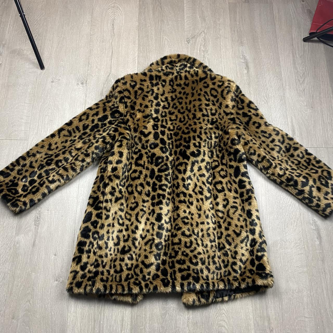 Vintage 2000s Pimkie leopard print fuzzy fur... - Depop