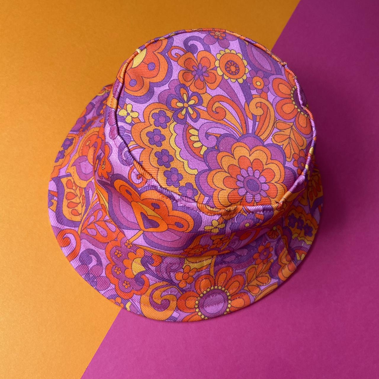 Women's Pink and Orange Hat Depop