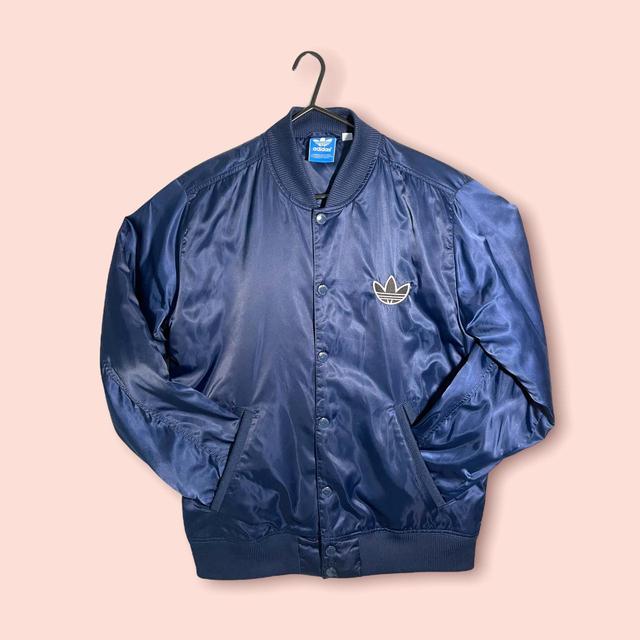 Navy blue hotsell adidas bomber jacket