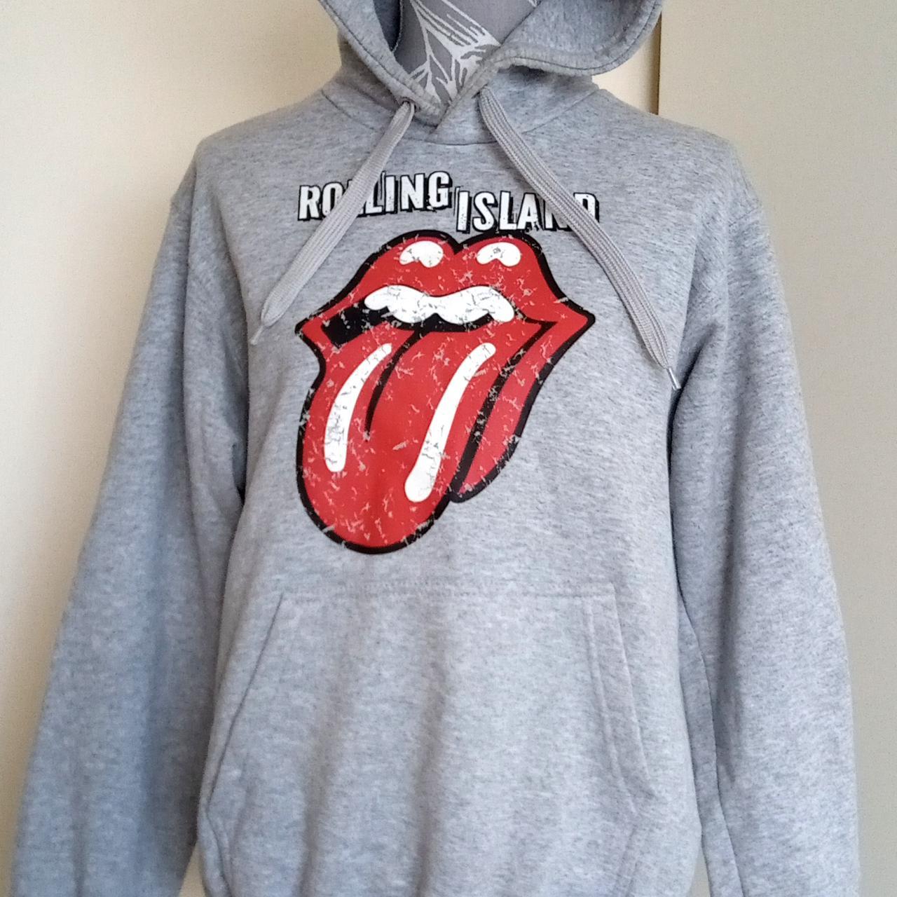 rolling stones hoodie grey